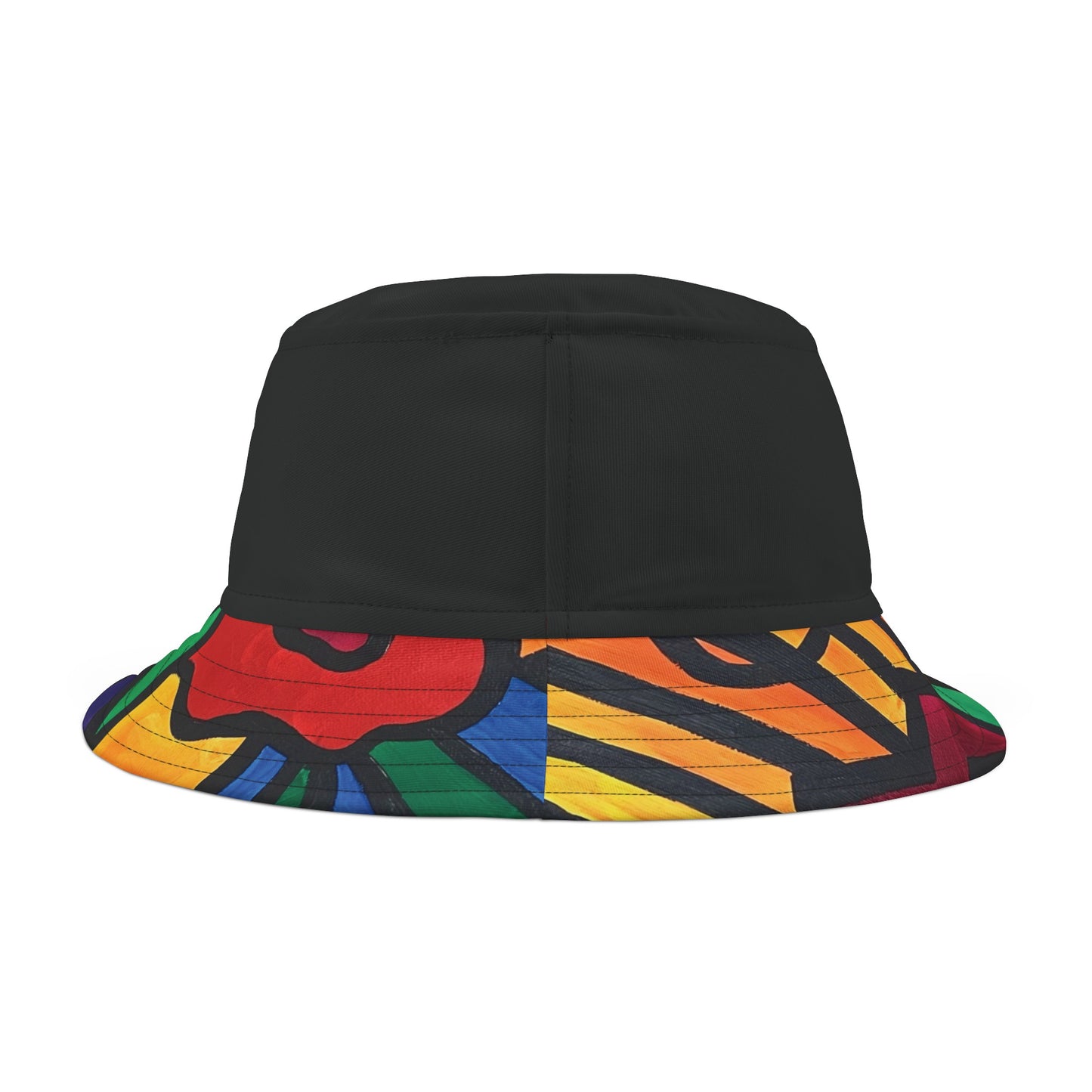Black & Bold Abstract Bucket Hat