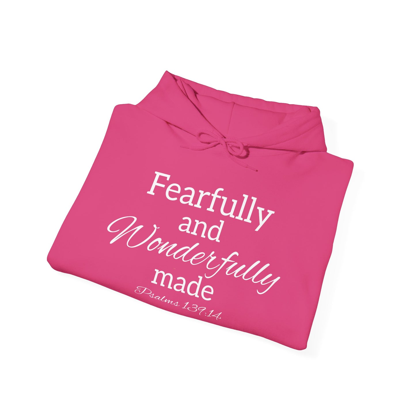Fearfully & Wonderfully Made Heavy Blend™ Hoodie White Lettering