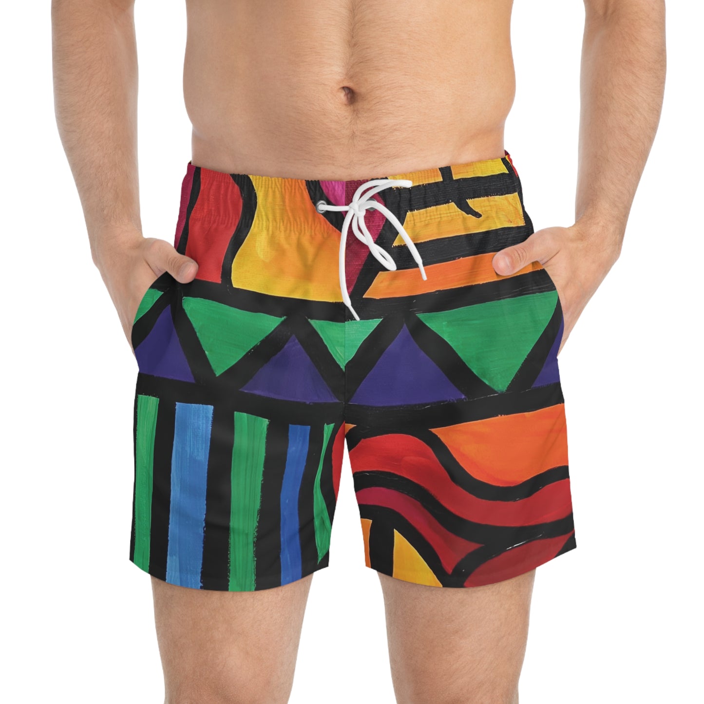 Bold Abstract Swim Trunks