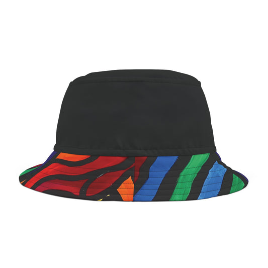 Black & Bold Abstract Bucket Hat