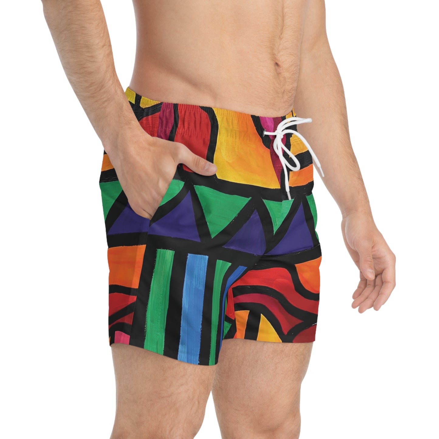 Bold Abstract Swim Trunks