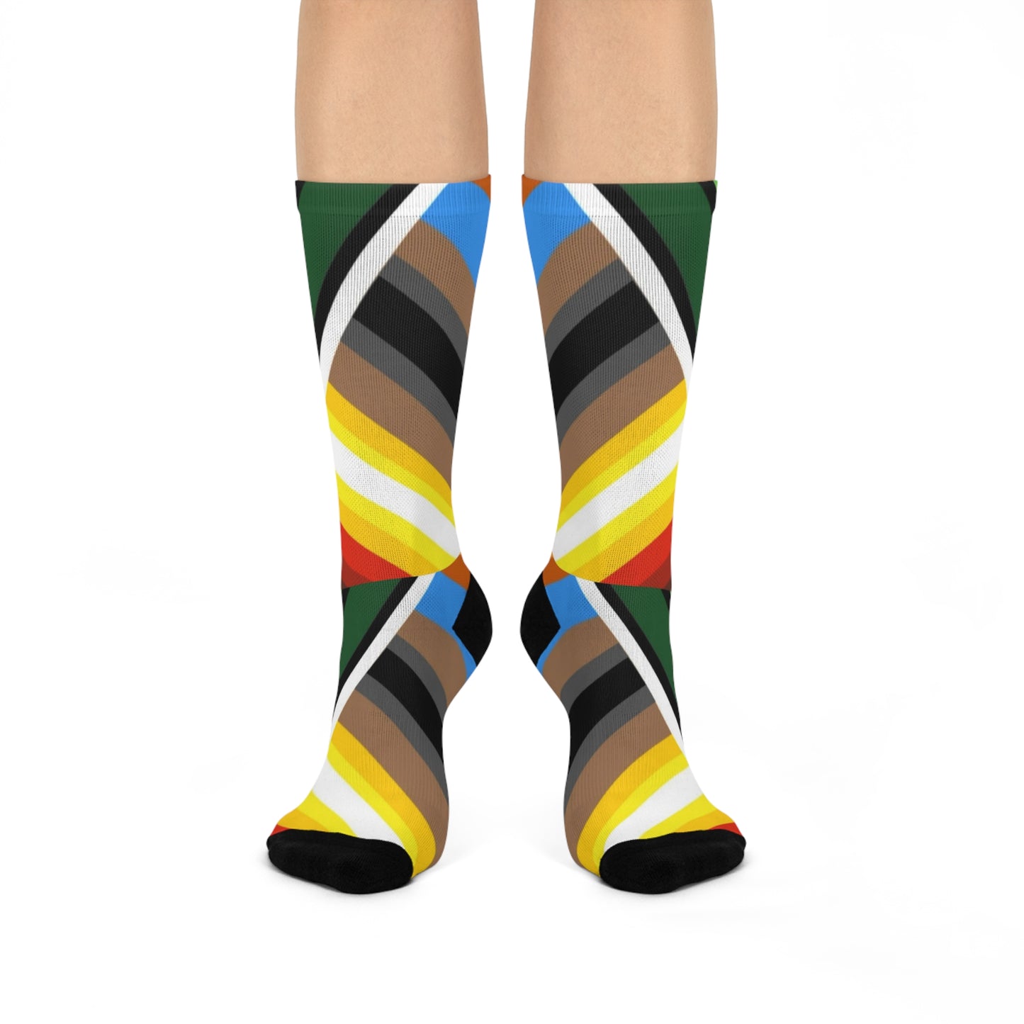 Bold Yellow Cushioned Crew Socks