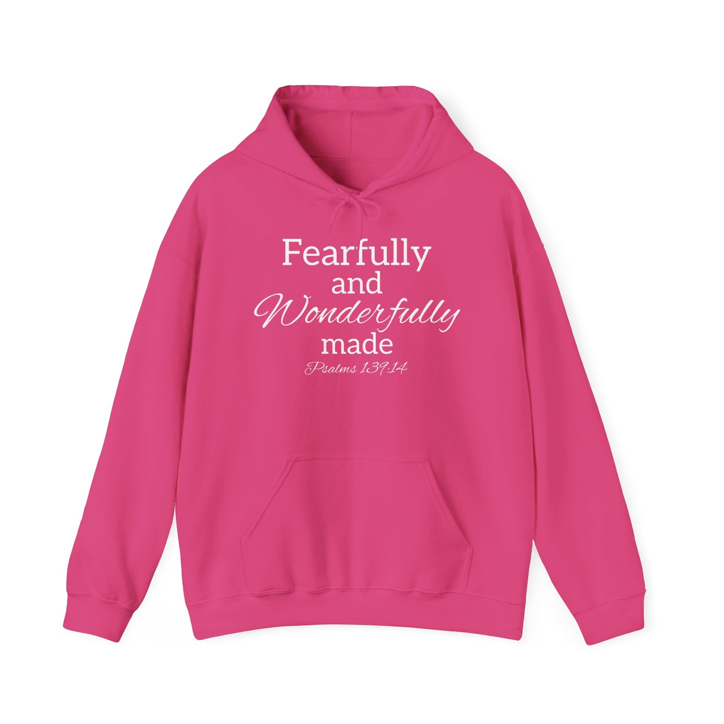 Fearfully & Wonderfully Made Heavy Blend™ Hoodie White Lettering