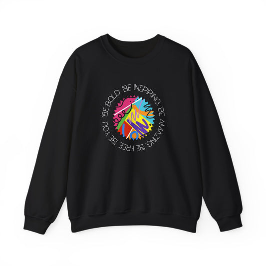 Be Bold Black Crewneck Sweatshirt