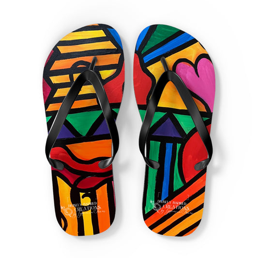 Bold Abstract Flip Flops