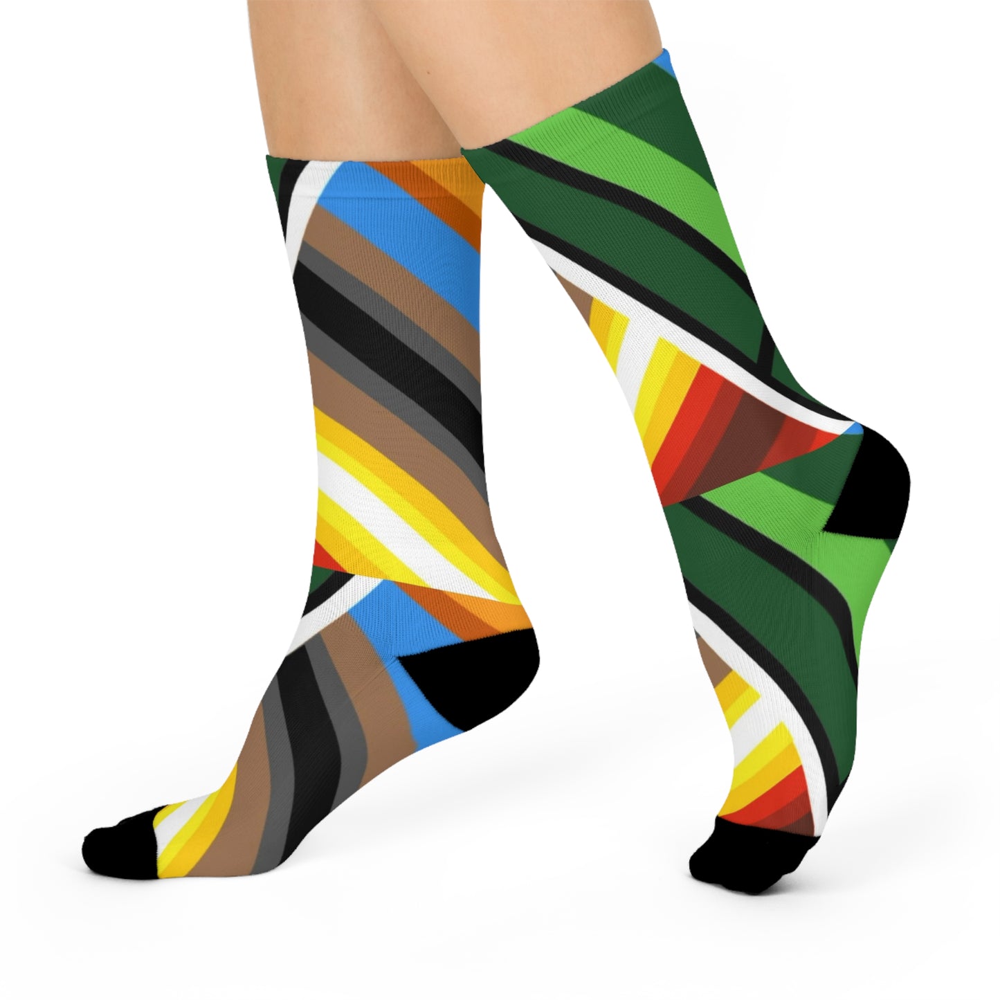 Bold Yellow Cushioned Crew Socks