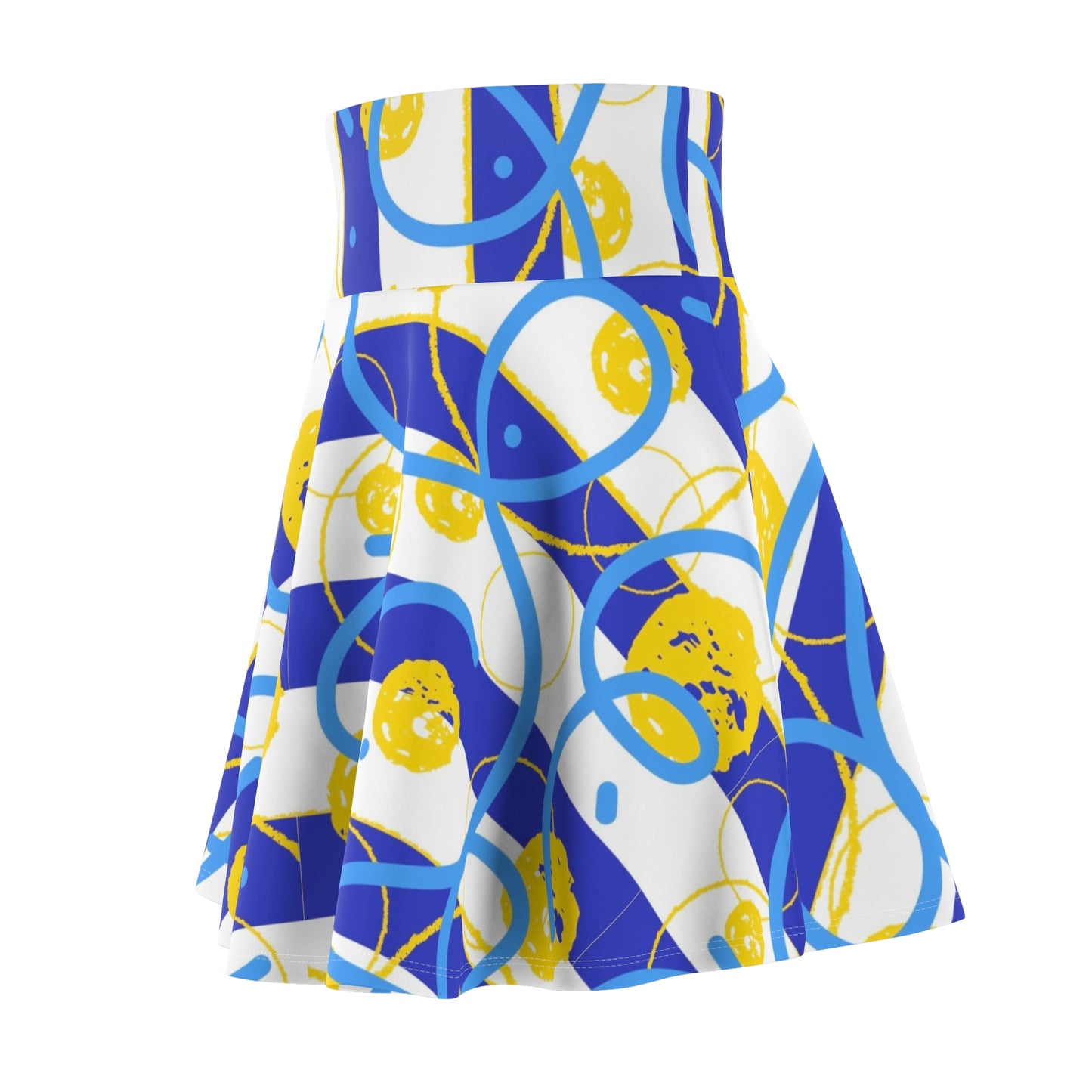 Blue & Gold Party Skater Skirt