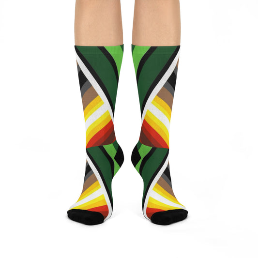 Bold Green Cushioned Crew Socks
