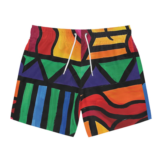 Bold Abstract Swim Trunks