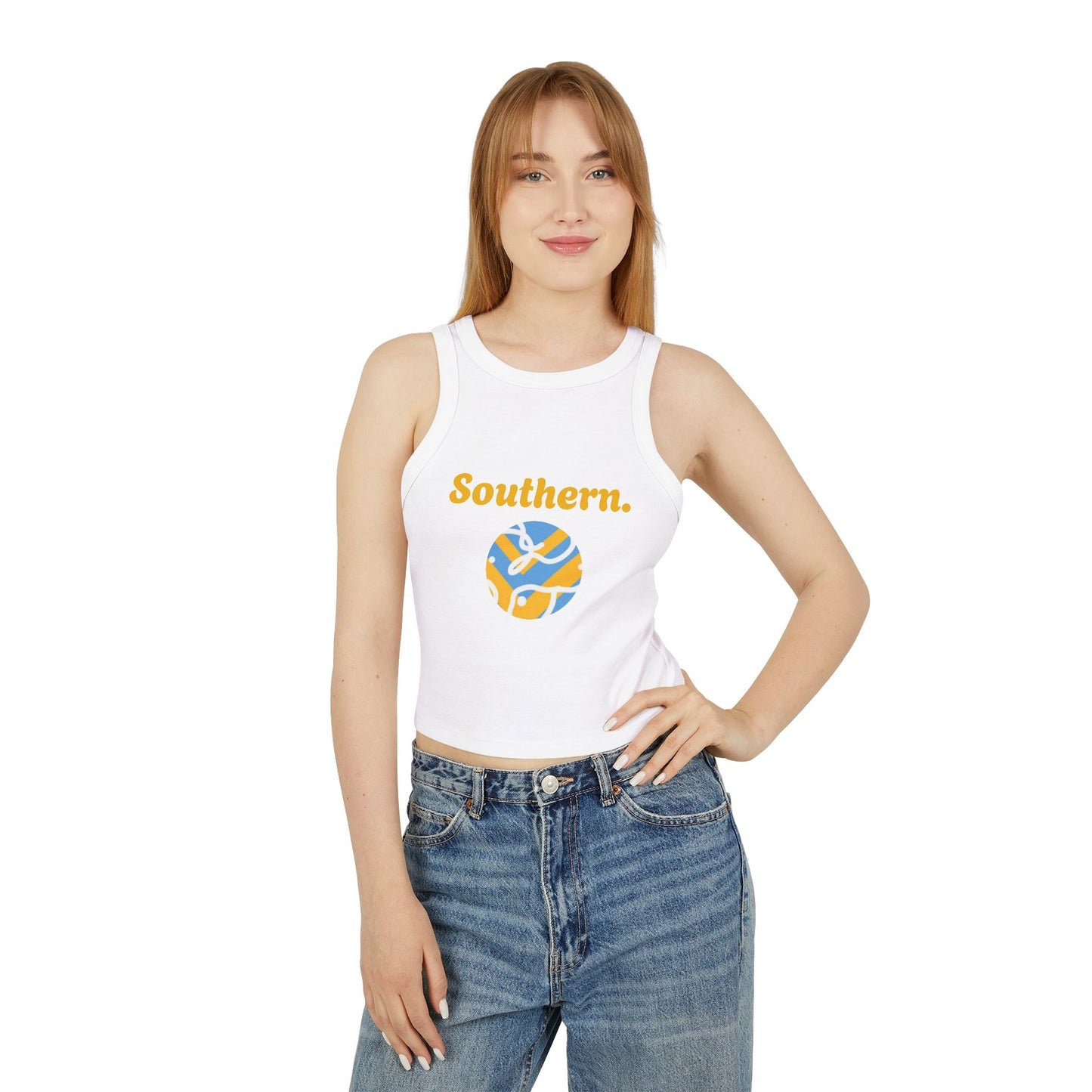 Southern Girl Abstract Racer Tank Top