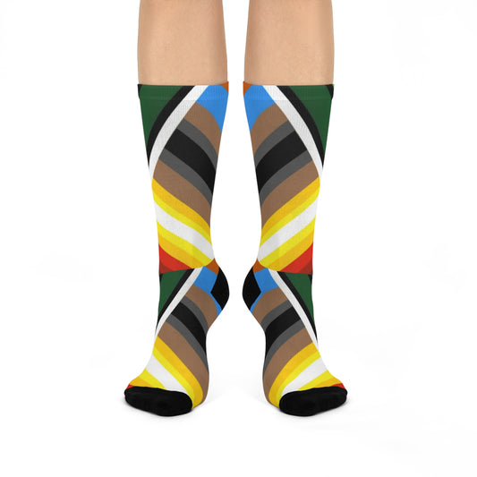 Bold Yellow Cushioned Crew Socks